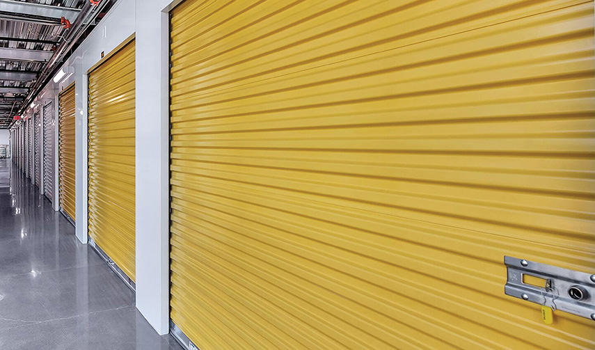 roll up yellow doors